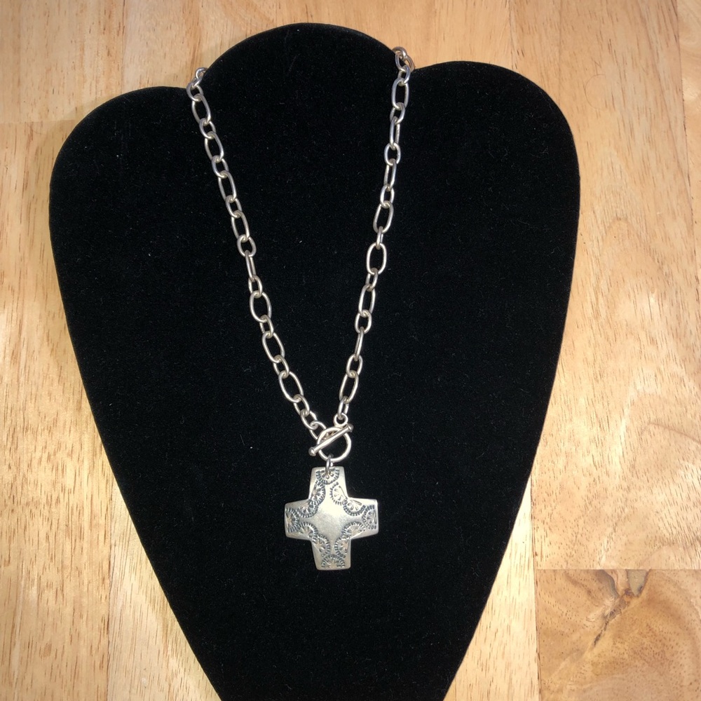 SILPADA Sterling Silver Cross Necklace Retired item. N11 - Picture 8 of 11